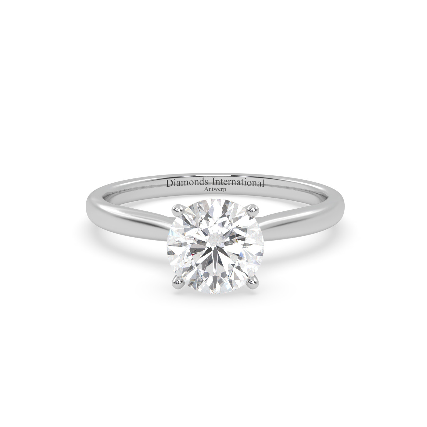 18k yellow gold  round cut solitaire ring Photos & images