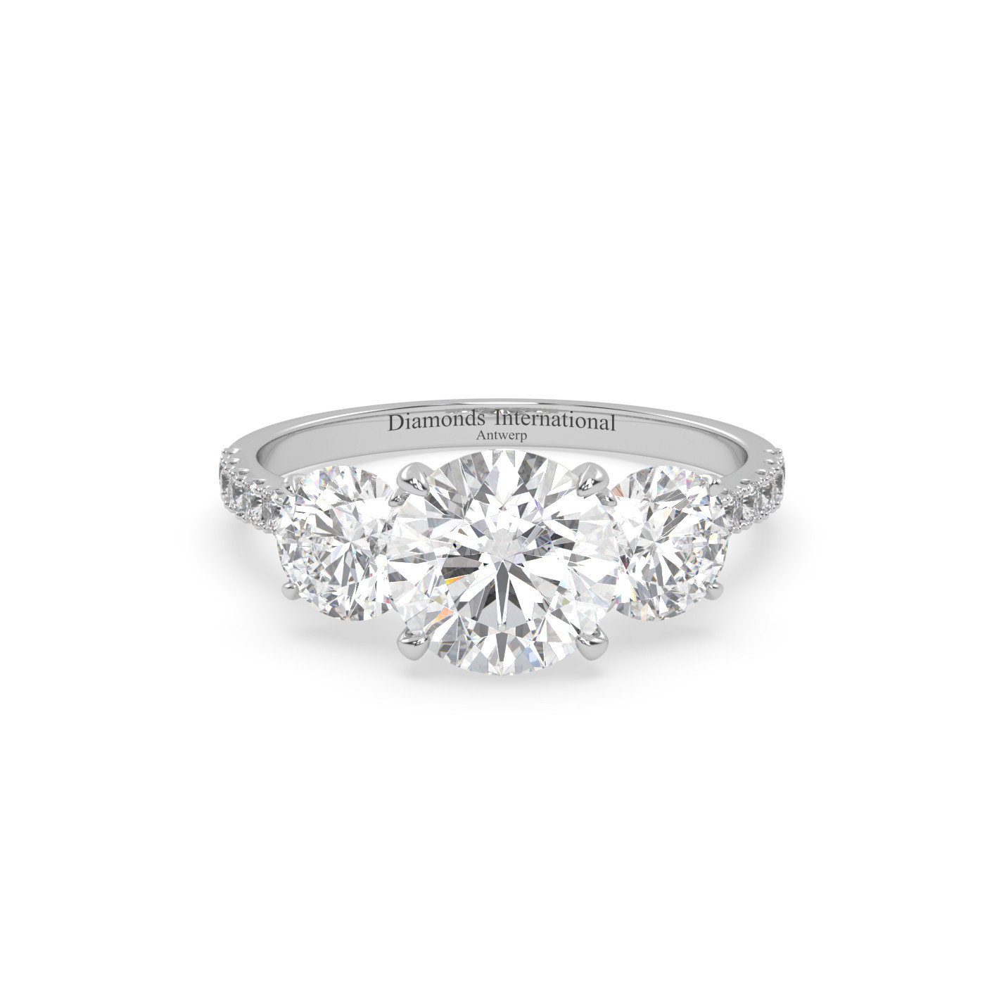 18k white gold  solitaire ring with 1-0 carat oval diamond