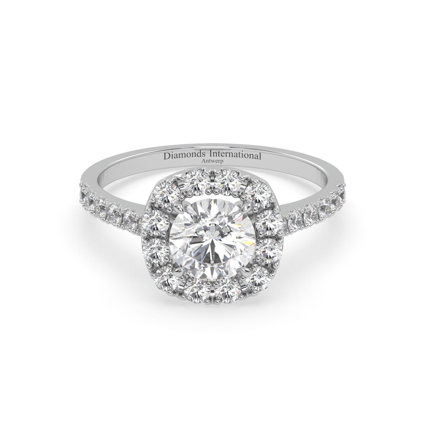 18k yellow gold  round cut 3 stone diamond ring