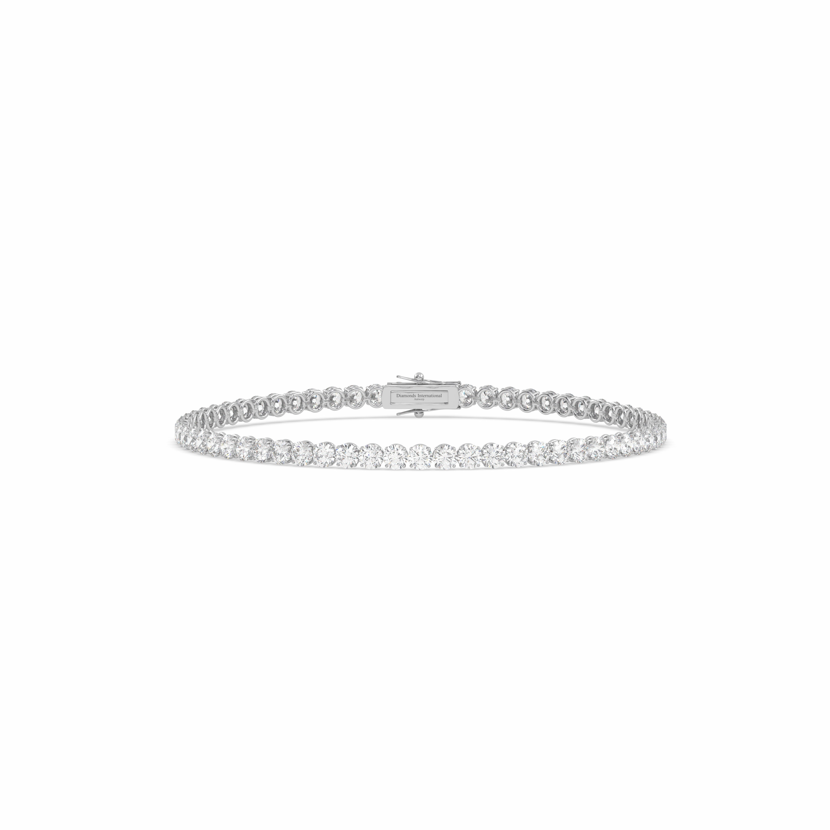 18k white gold 4.0 carat round cut diamond tennis bracelet Photos & images