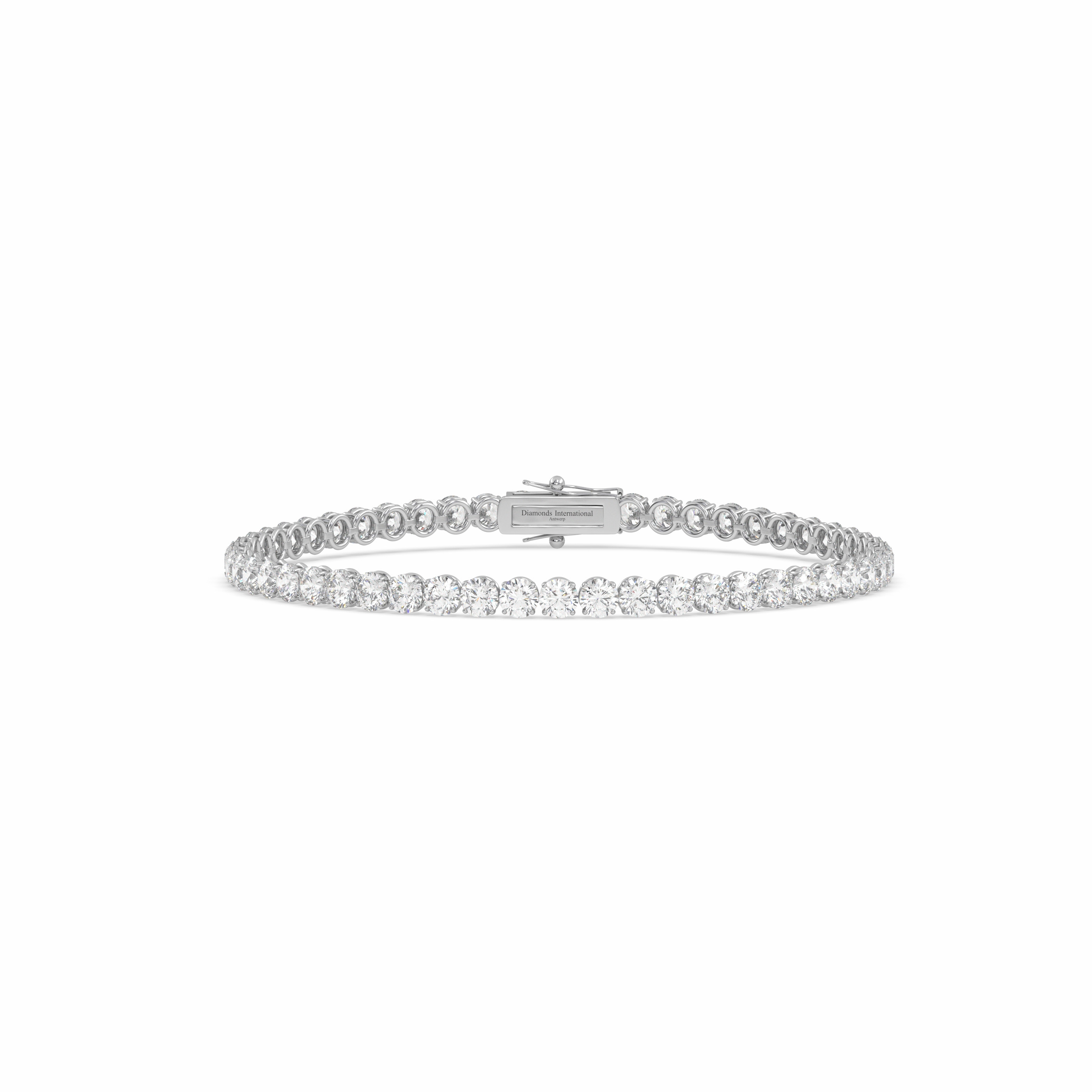 18k white gold 4.0 carat round cut diamond tennis bracelet Photos & images