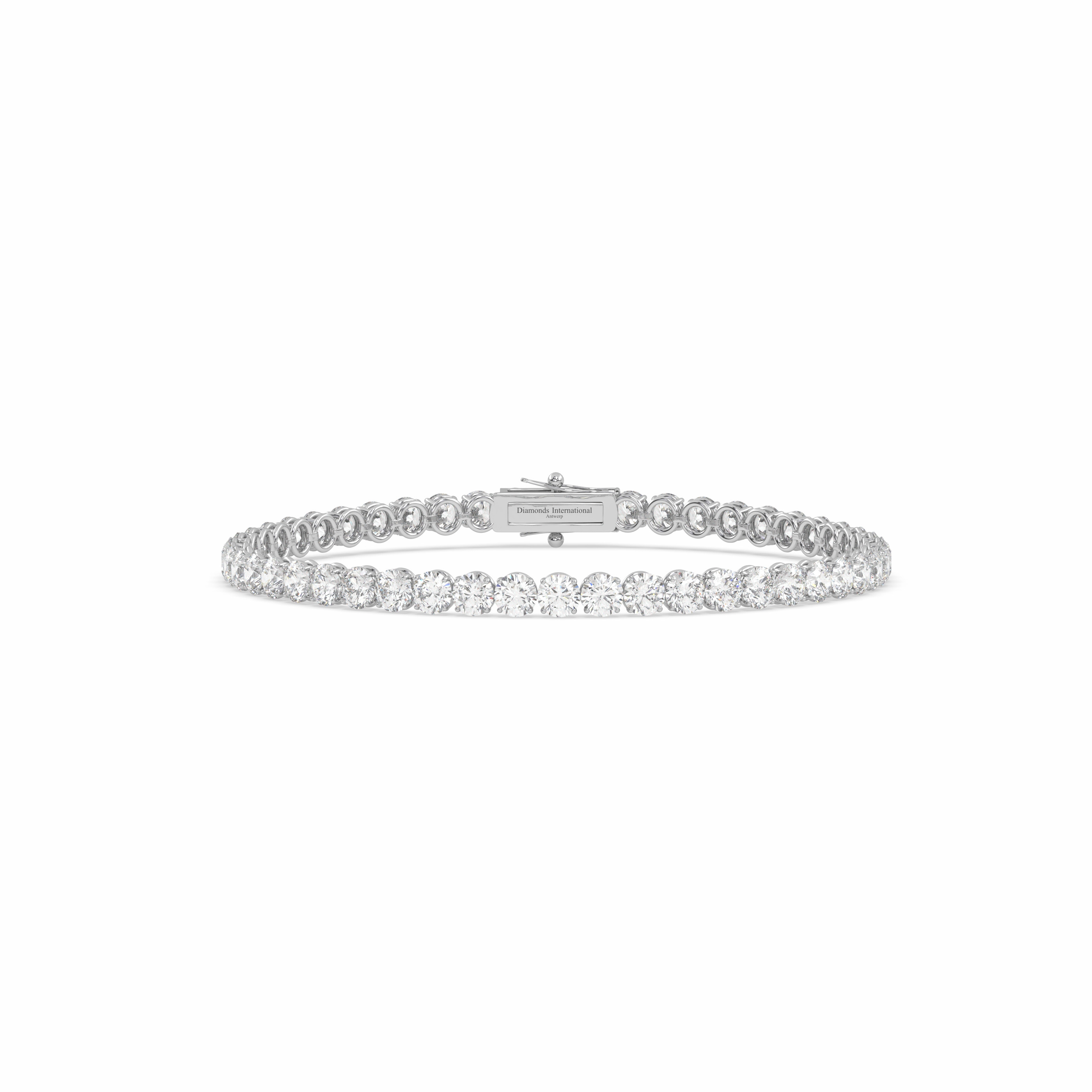 18k white gold 4.0 carat round cut diamond tennis bracelet Photos & images