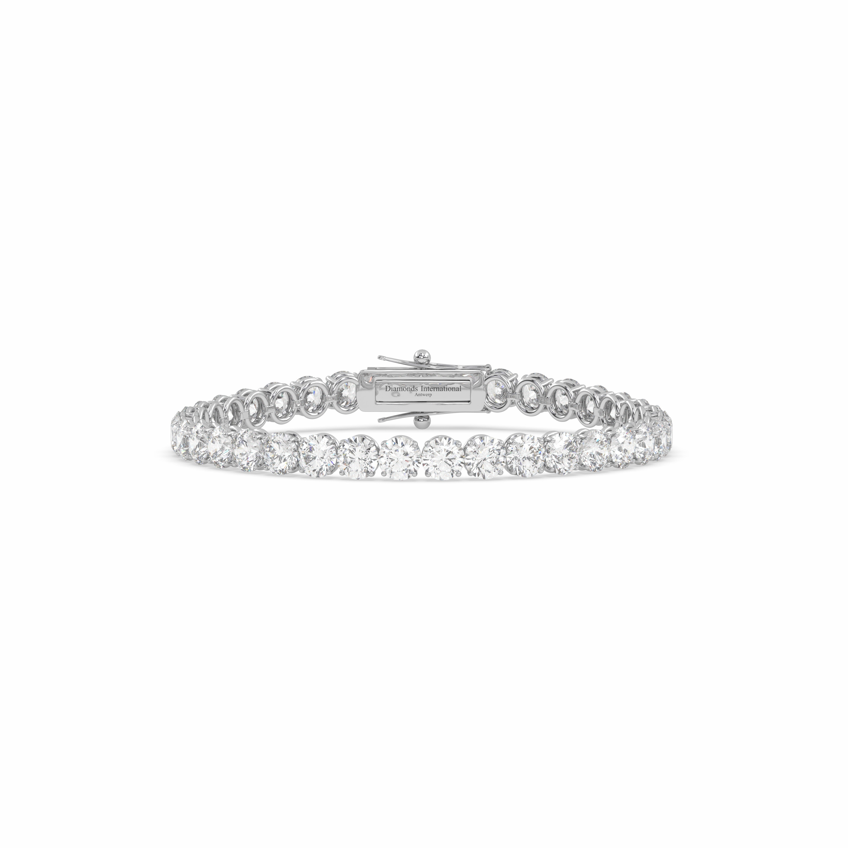 18k white gold 4.0 carat round cut diamond tennis bracelet Photos & images